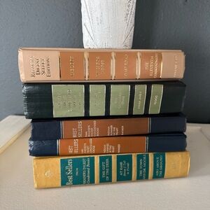 Vintage Decorative Book Set in Assorted Colors